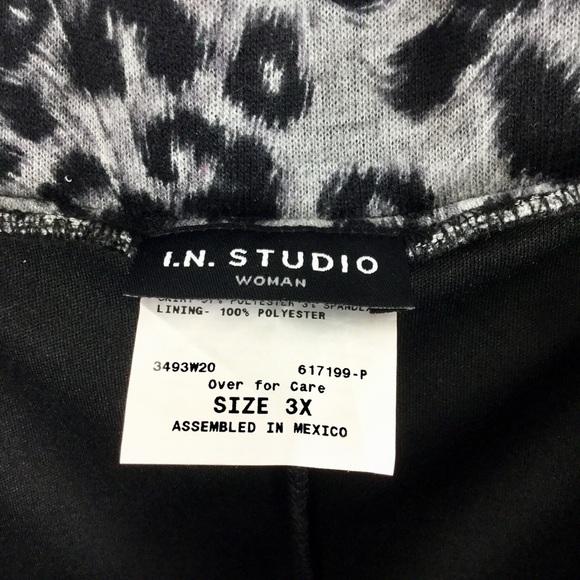 I.N. Studio Woman Leopard Print Pull-On Skirt Size 3X NWT - Picture 7 of 7